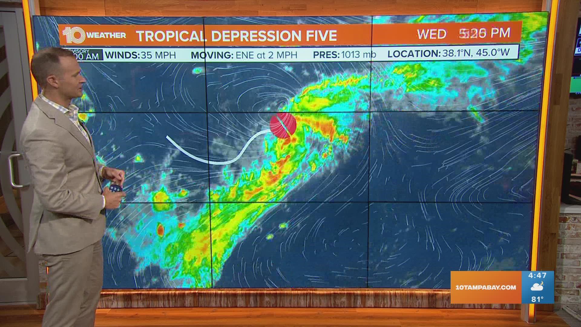 Tropical Depression Five Forms In The Atlantic Wtsp