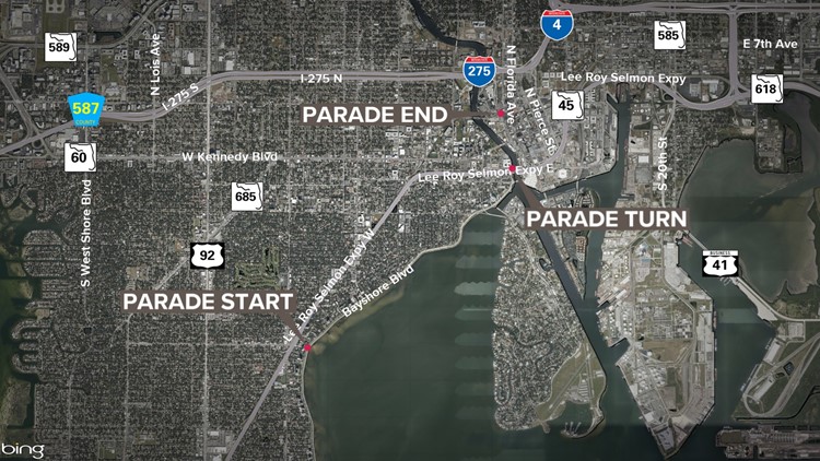 Gasparilla Parade Map See The Route For Wtsp