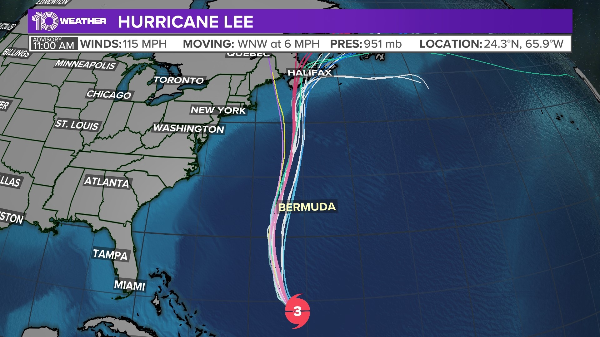 Hurricane Lee Spaghetti Models Cone Track The Storm Wtsp