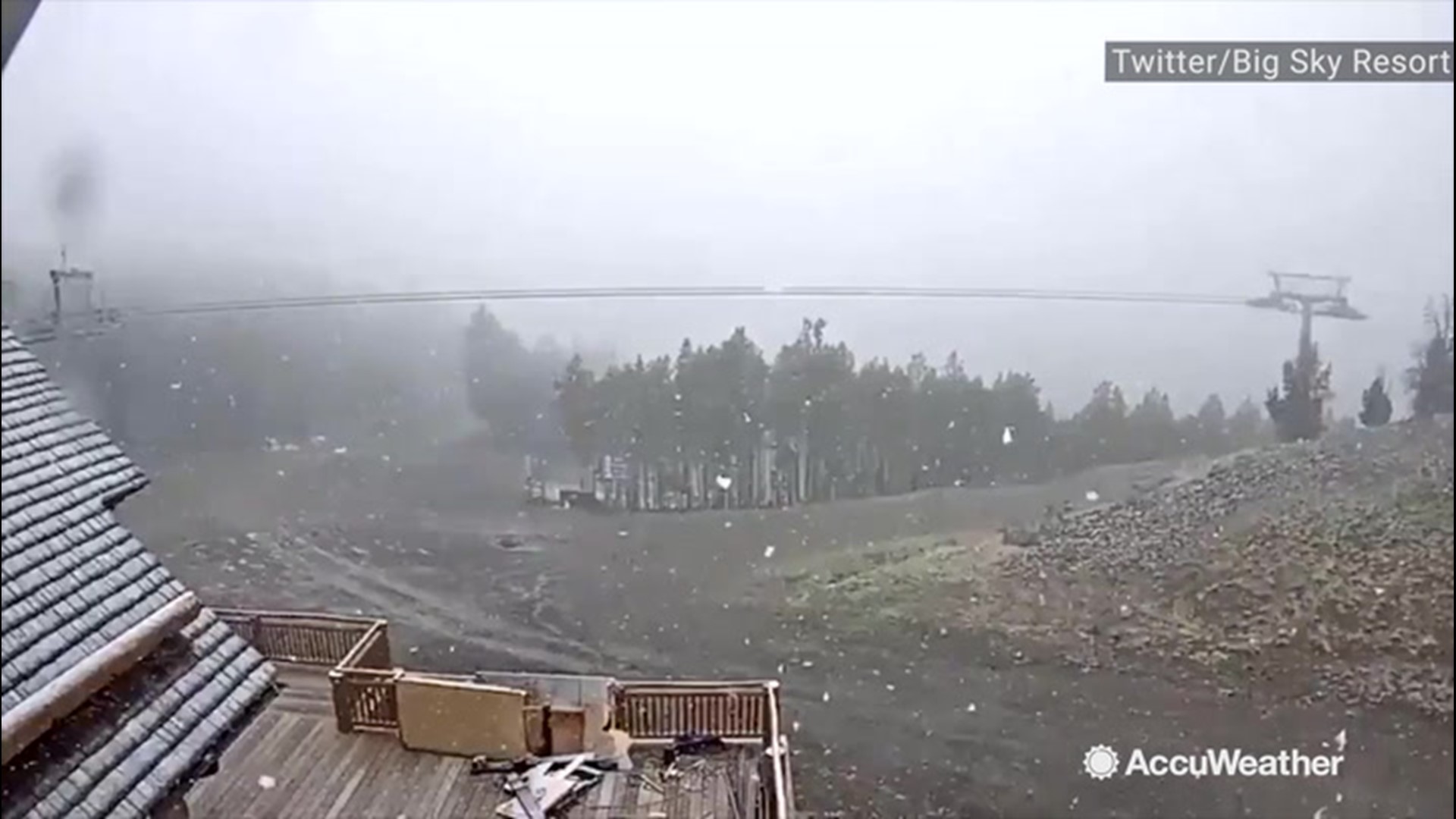 Summer is coming to an end as snow has begun to fall at Big Sky Resort in Big Sky, Montana, on Sept. 20.