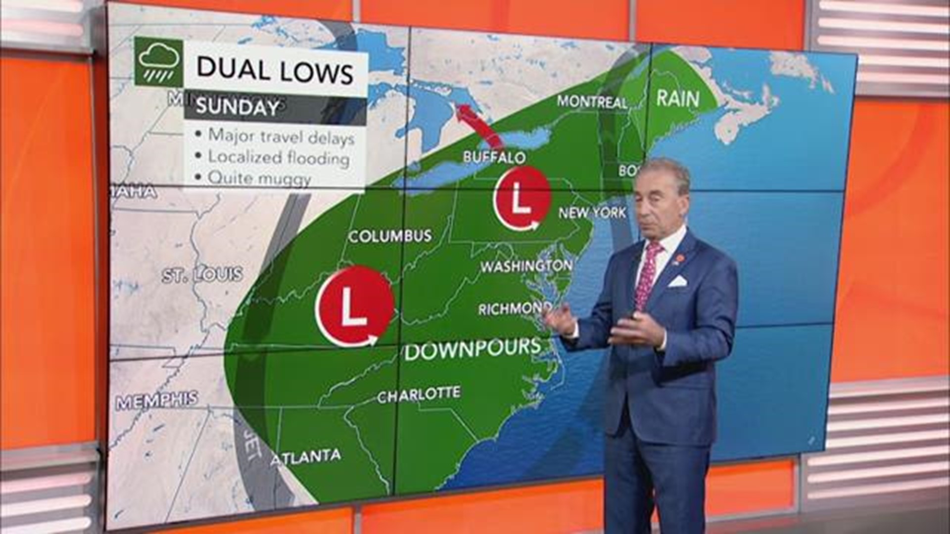 The weather pattern will become more conducive for showers and thunderstorms, which could result in flooding, to develop this week in the Northeast.