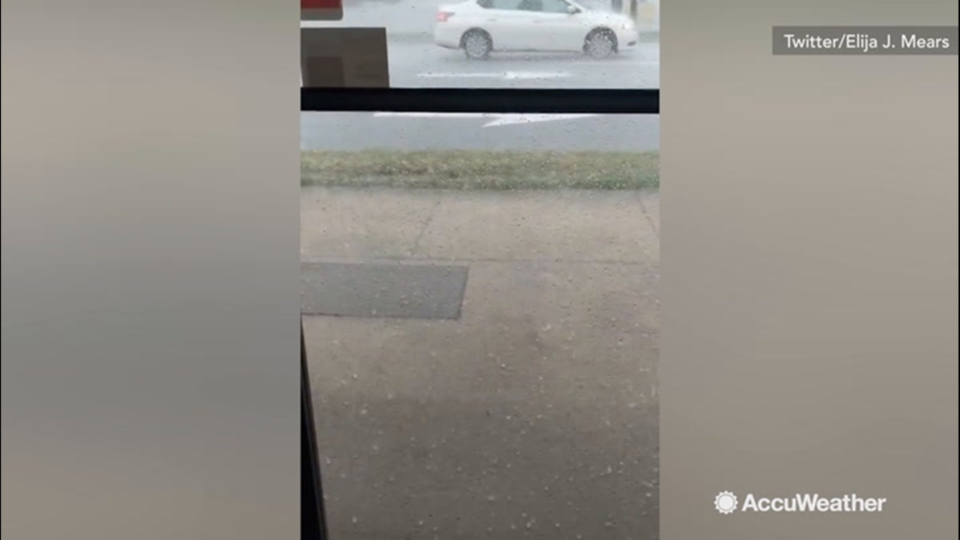 The hail in North Carolina continues, and this time we have footage from Greensboro on Aug. 19. These residents made a smart choice to stay inside as the storm passed through.