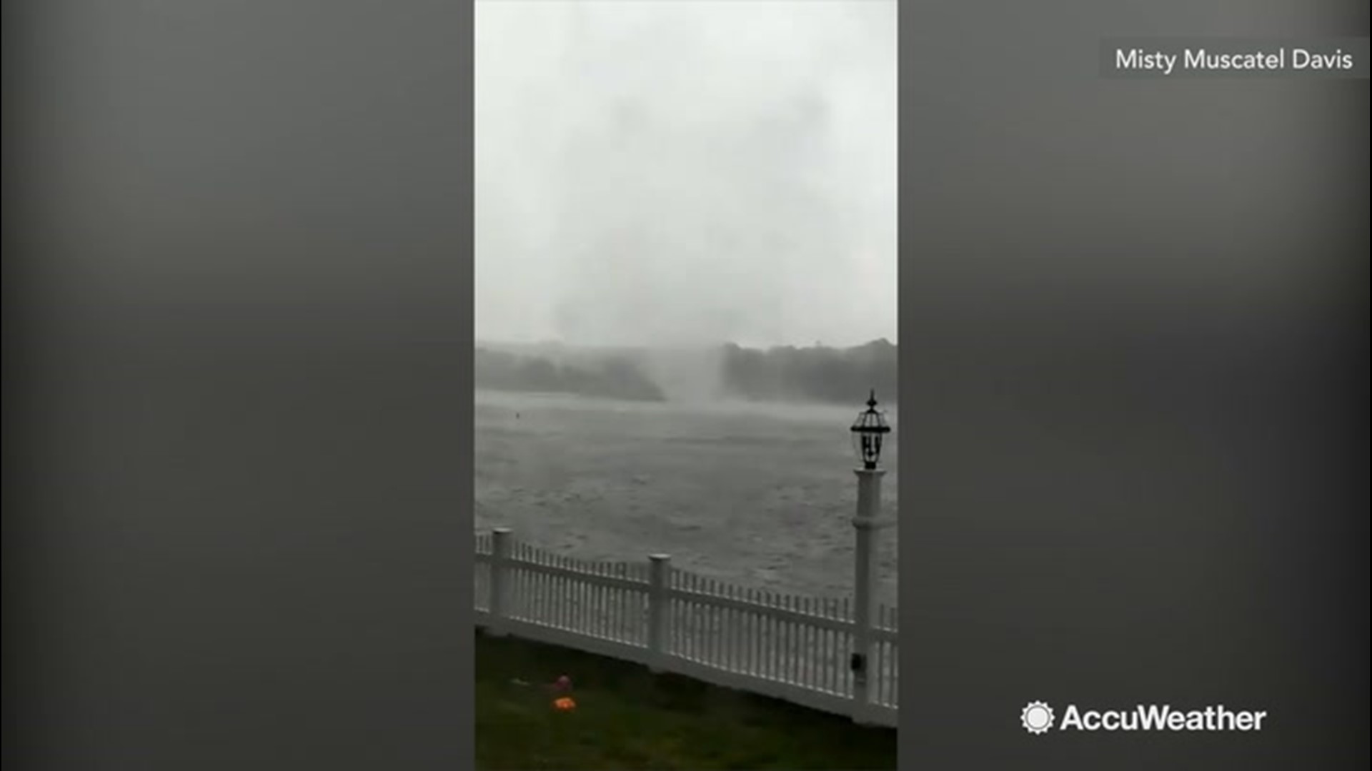A waterspout was spotted in South Yarmouth, Massachusetts on July 23, at 12:15pm.