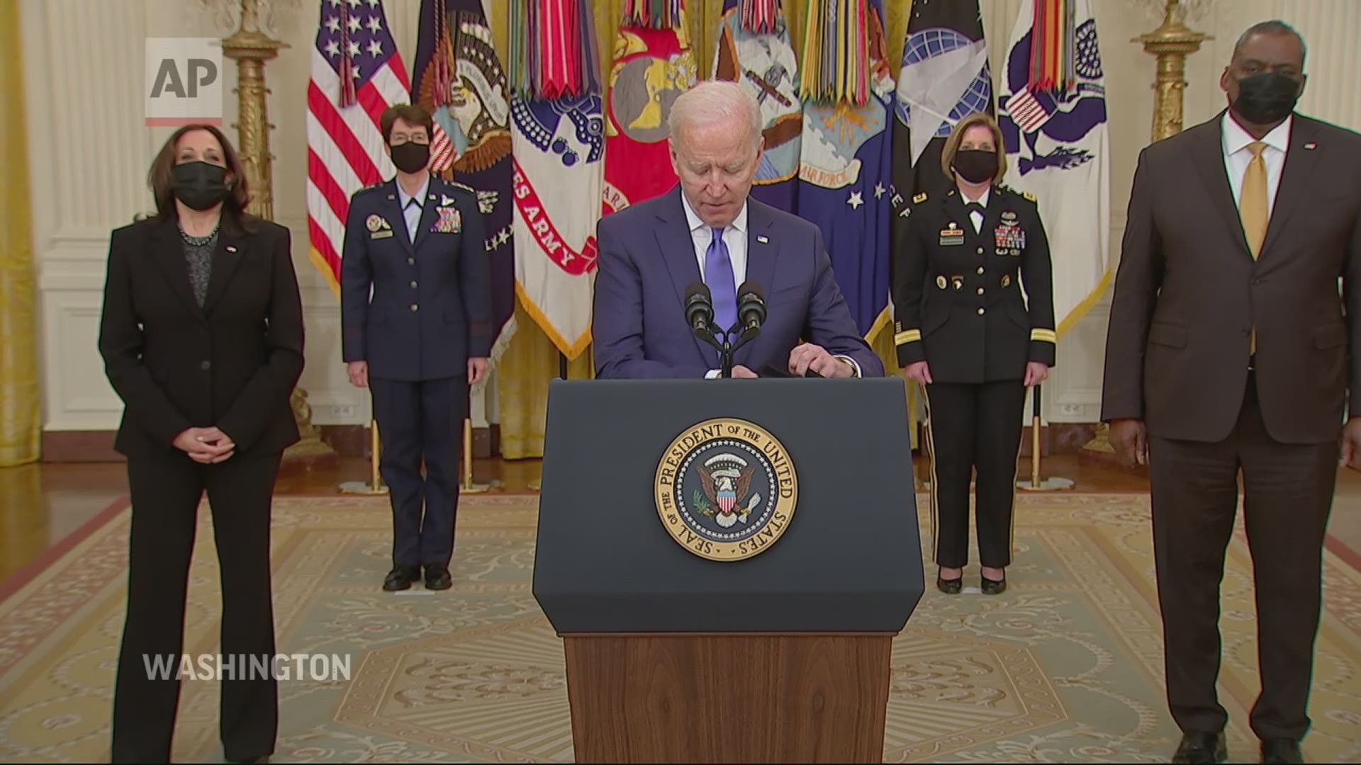 Biden announced he has nominated two female generals for appointment to positions as four-star combatant commanders.