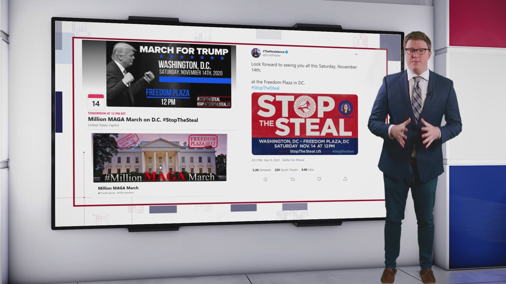 The VERIFY team took on some of the most common claims made by people rallying around the 'stop the steal' slogan nationwide this weekend.