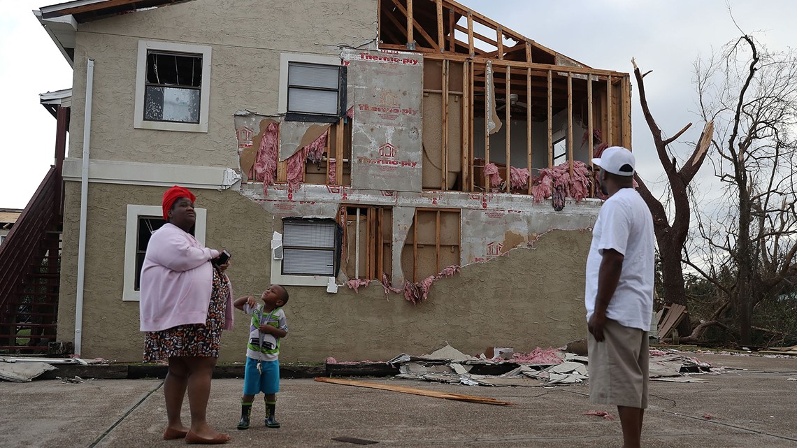 Hurricane Michael downs countless trees in Marianna, Florida