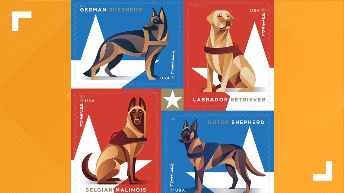 USPS releases new Forever stamps honoring military dogs