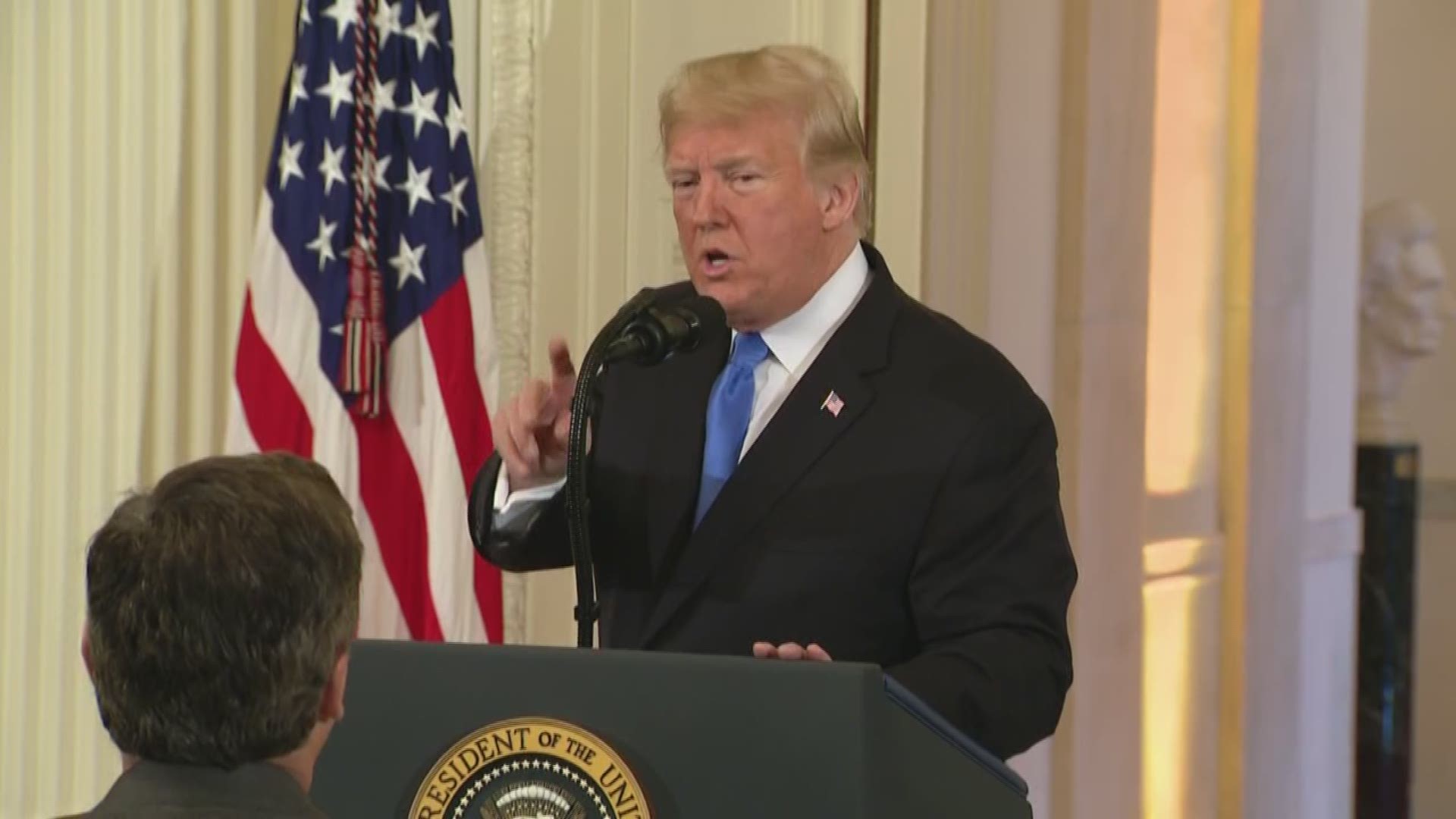 President Donald Trump and CNN reporter Jim Acosta had a confrontational exchange during a White House press conference on Wednesday