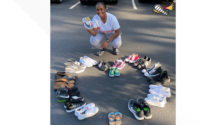 Bullied as a kid for her shoes, this Air National Guardsman is collecting footwear for kids in need