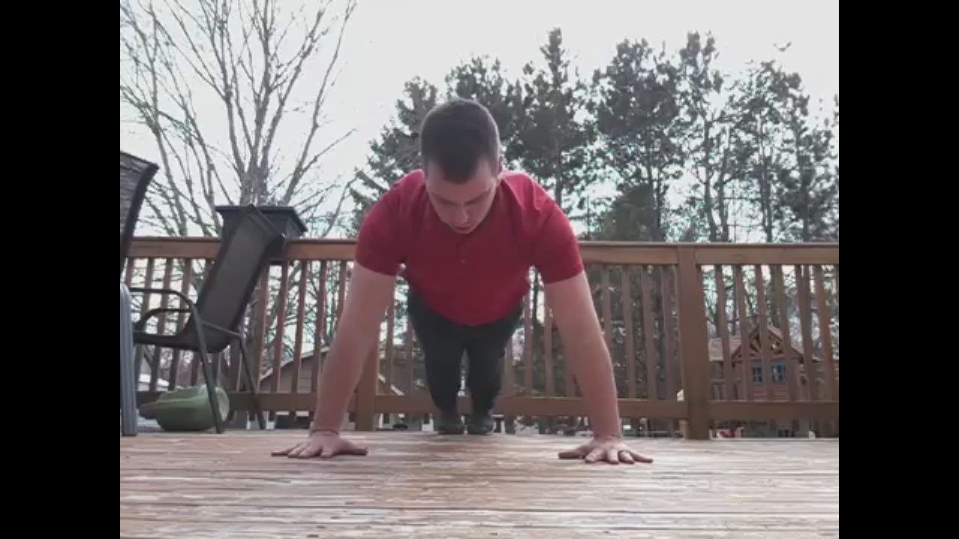 This father of three has pushed himself to do as many pushups as he physically could for the last 955 days.
