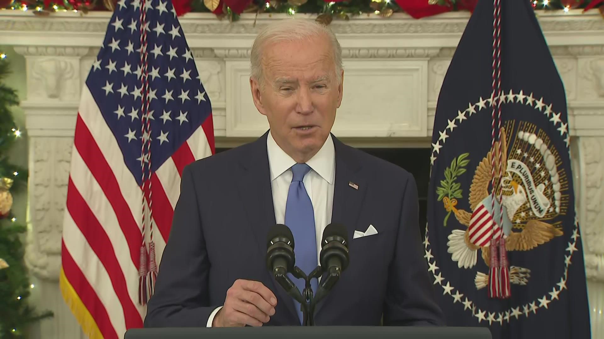 Biden also said FEMA will construct emergency structures and deploy ambulances to move patients from overcrowded hospitals.