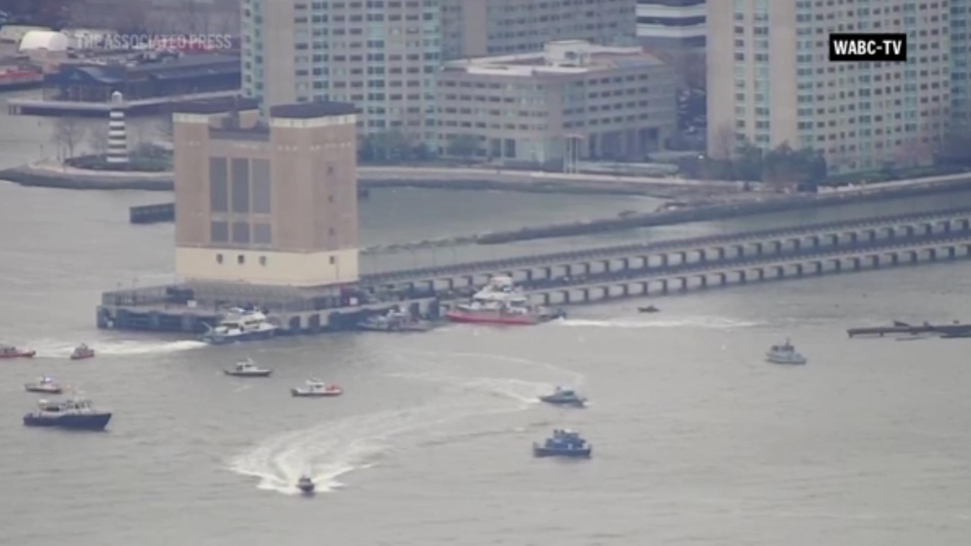 A helicopter crashed Thursday into the Hudson River off Manhattan, authorities said.