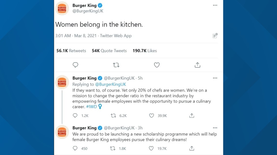 Burger King 'Women belong in the kitchen' tweet explained