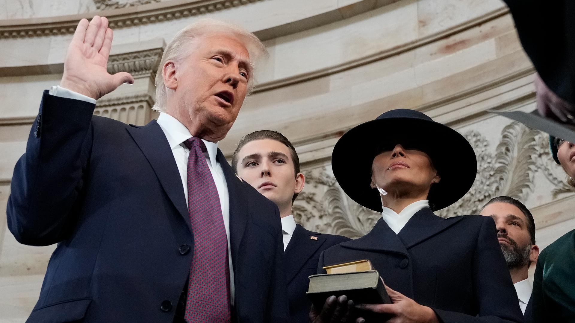 Donald Trump is sworn in as the 47th president of the United States