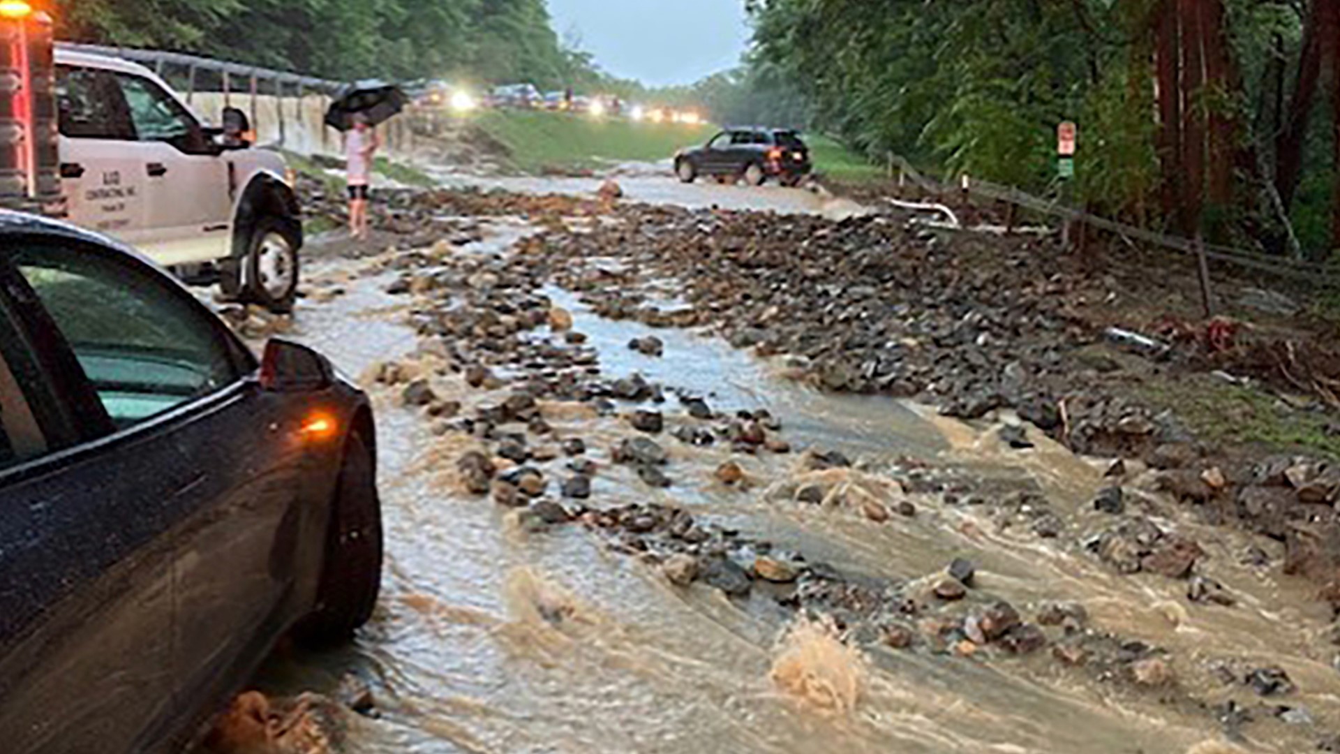 Heavy rain spawned extreme flooding in New York’s Hudson Valley that killed at least one person, swamped roadways and forced road closures on Sunday night.