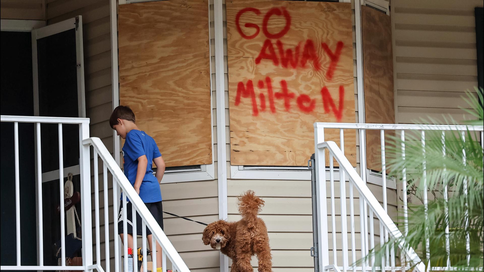 On Monday, the few residents who could be found in Tampa Bay raced against the clock to safeguard their buildings and belongings. None said they were staying.