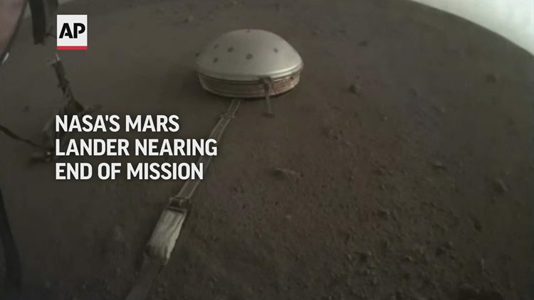 NASA Mars Lander nearing end of mission