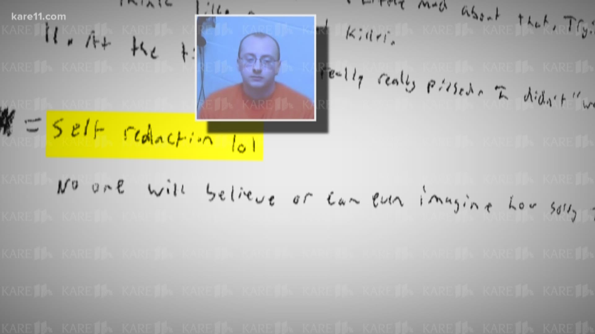 Jake Patterson says he will plead guilty in a letter written to KARE 11 reporter Lou Raguse.