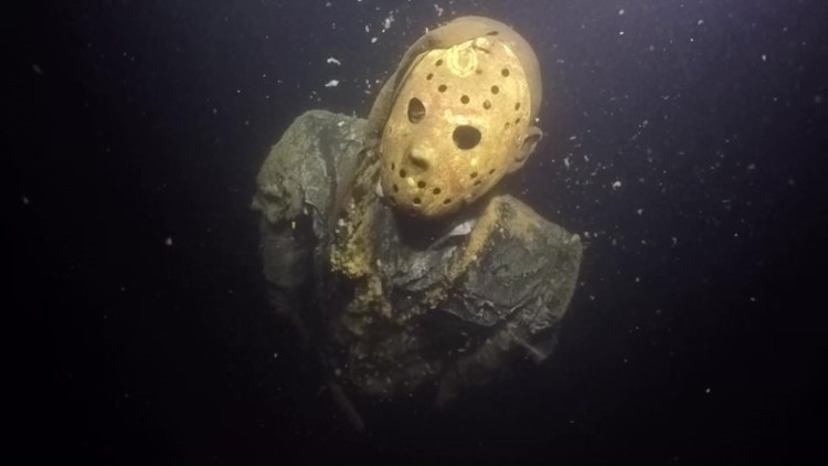 10 years later, Jason Voorhees statue remains chained to the bottom of Crosby mine pit