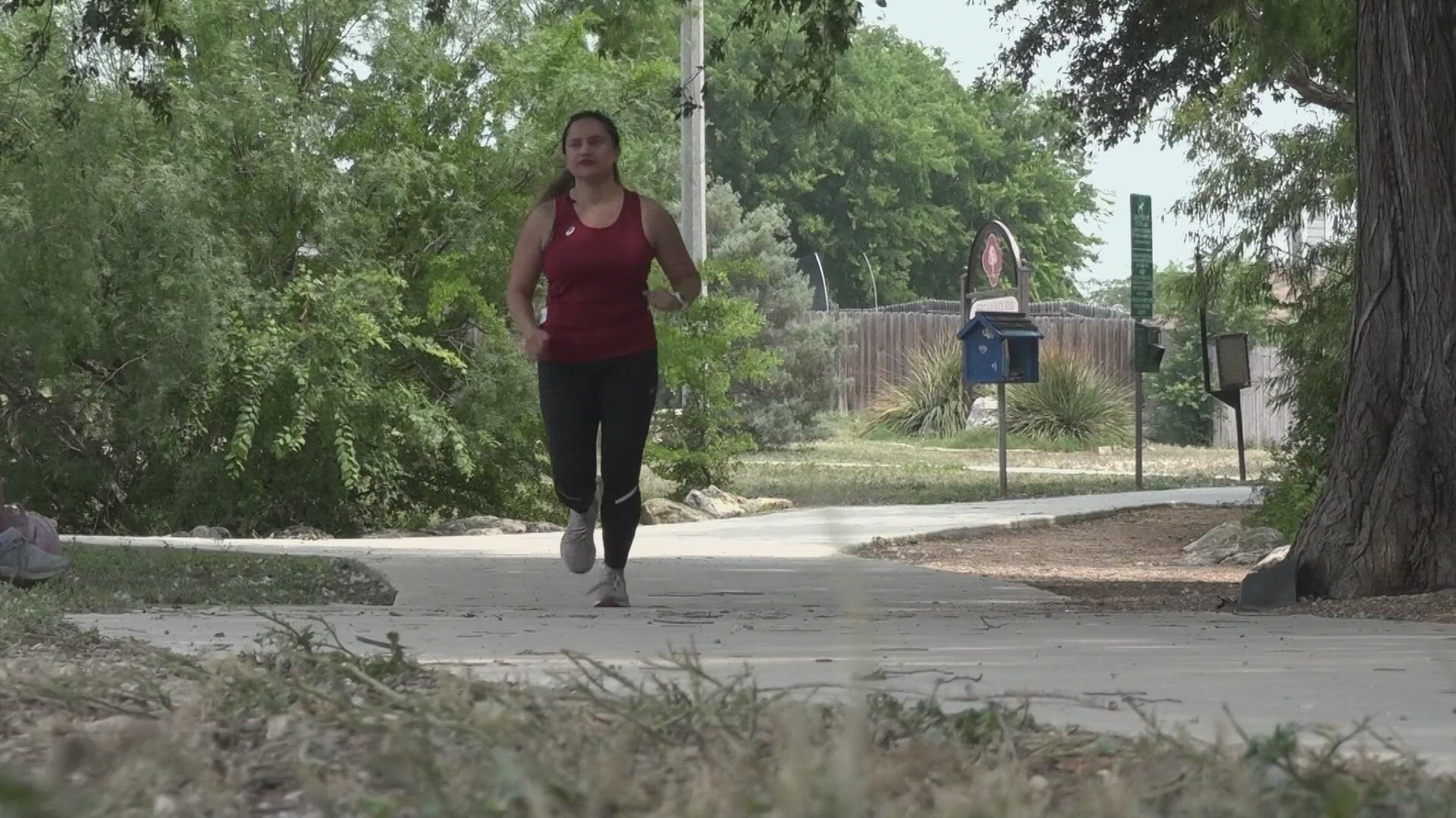 Paloma Gonzalez will run from her home near 1604 and Marbach to the Uvalde Town Square.