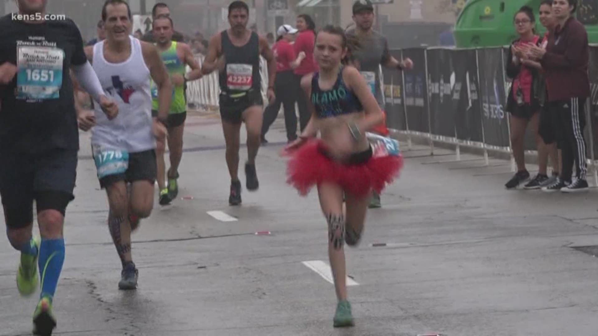 An 11-year-old girl took on the Rock 'N' Roll half marathon in her signature tutu, adding another race to her growing list.