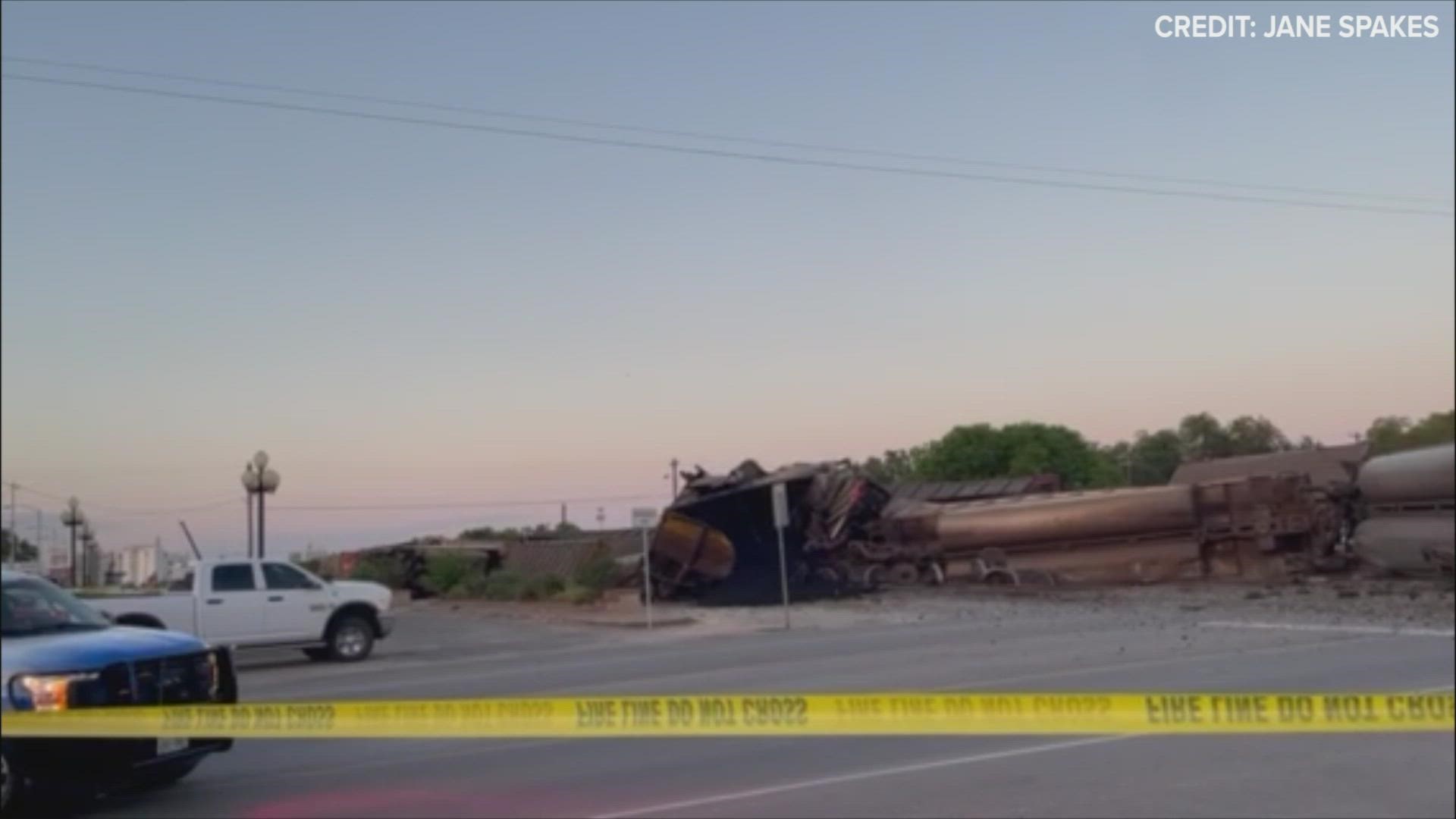 There was no immediate report on the potential cause of the Friday evening derailment in south Texas.