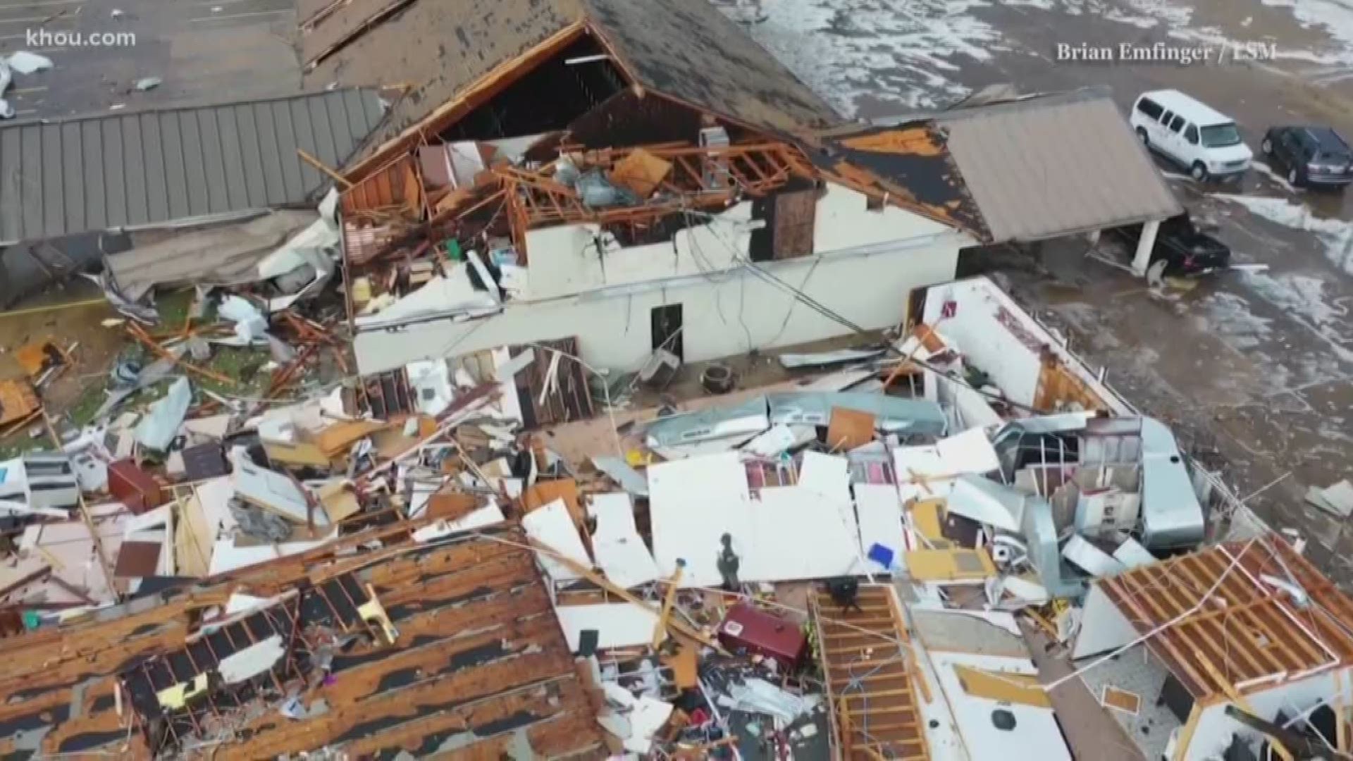 At least three people are dead after a tornado outbreak across the deep South. Those storms were part of the same front that brushed past us Monday morning.
