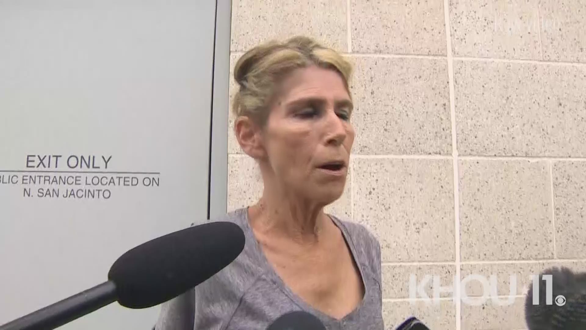 Linda Sue Godejohn speaks to the media after a court appearance for her arrest the day before | May 31, 2019