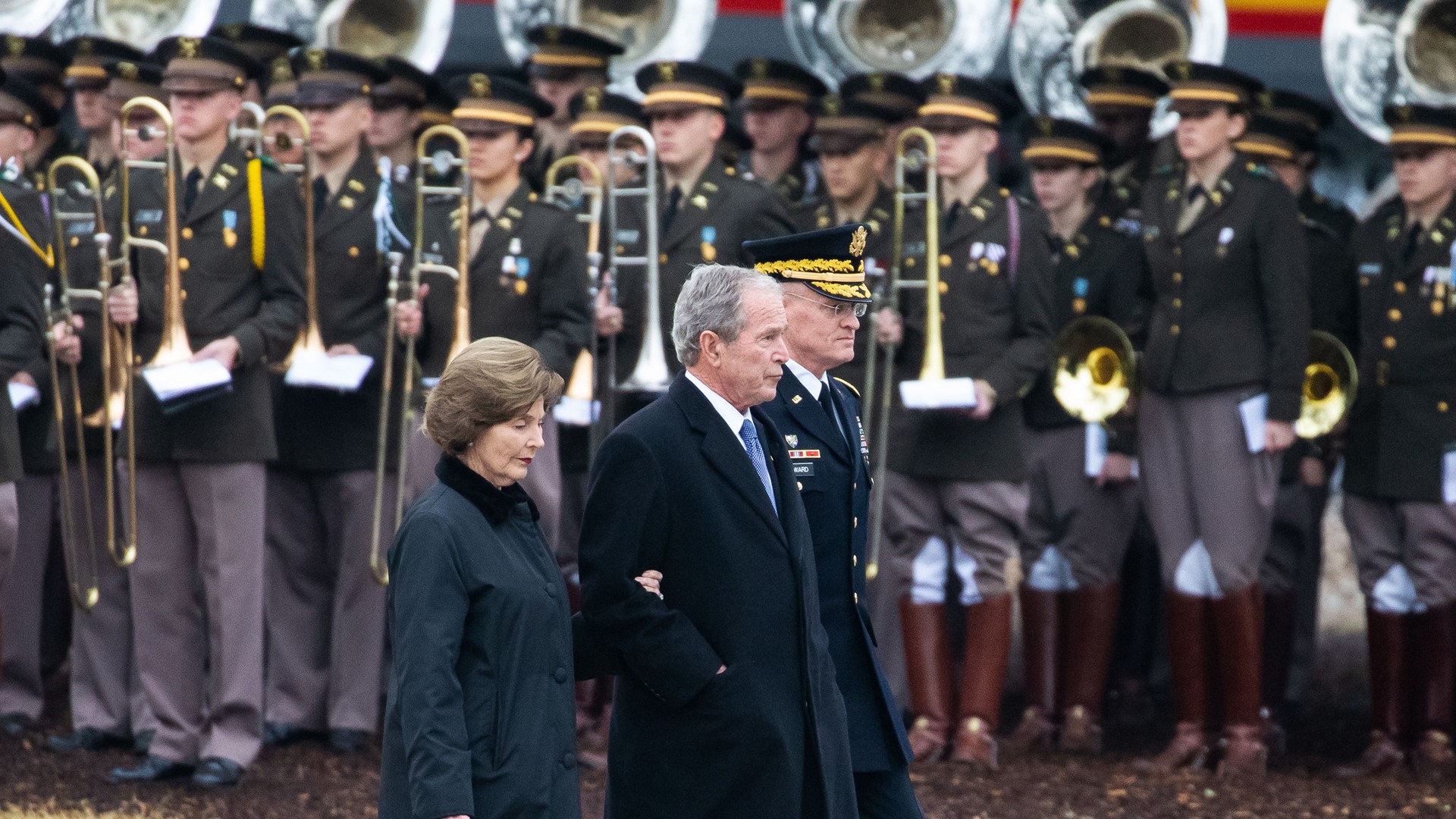 Navy Performs 21-aircraft Missing Man Flyover To Honor President Bush ...