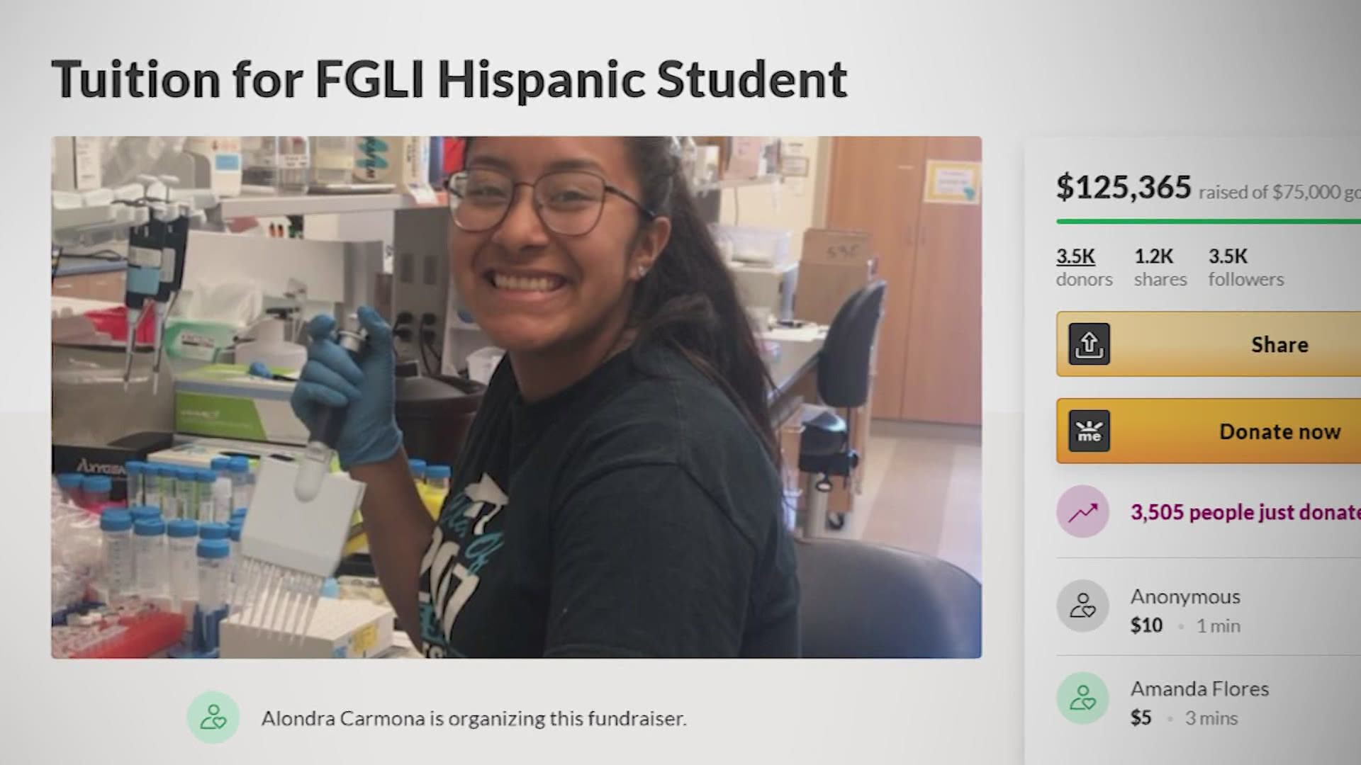 Thanks to thousands of donors, Alondra Carmona will be able to attend her dream school: Barnard College in New York City.