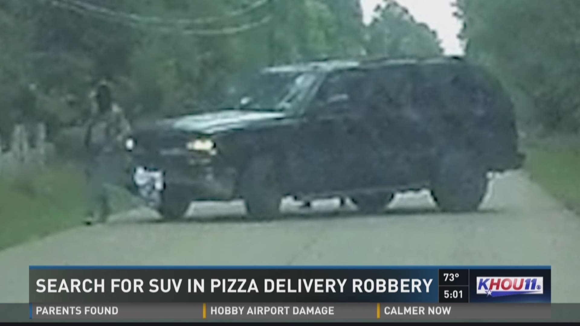 Sheriff's deputies are looking for the suspects who shot at a Pizza Hut delivery driver while apparently trying to rob her on Tuesday afternoon. The incident was captured on the victim's dash camera.
