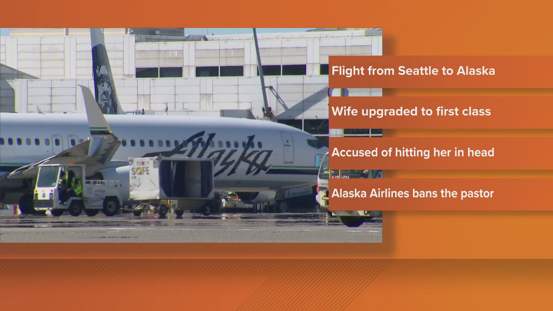 Alaska Airlines says the man is now banned from its flights.