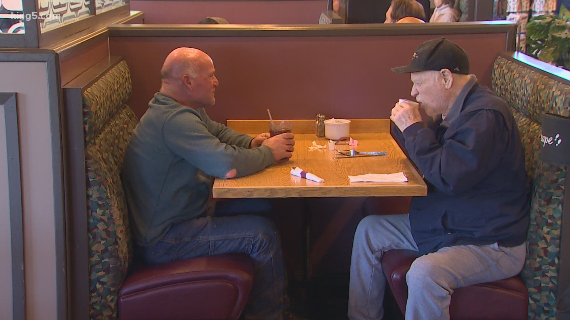 One restaurant owner said he was protesting Washington Gov. Jay Inslee's restrictions on indoor dining. Another said his decision was strictly business.