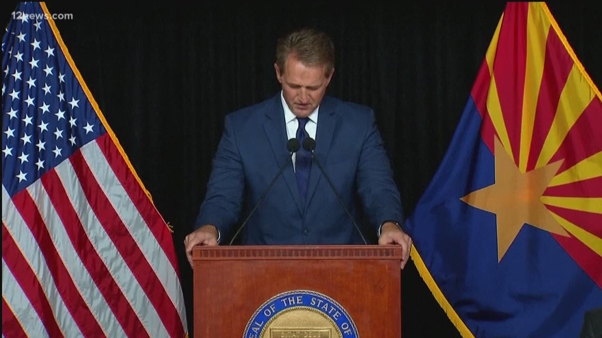 Senator Jeff Flake offers benediction on gratefulness for the life and service of John McCain. 