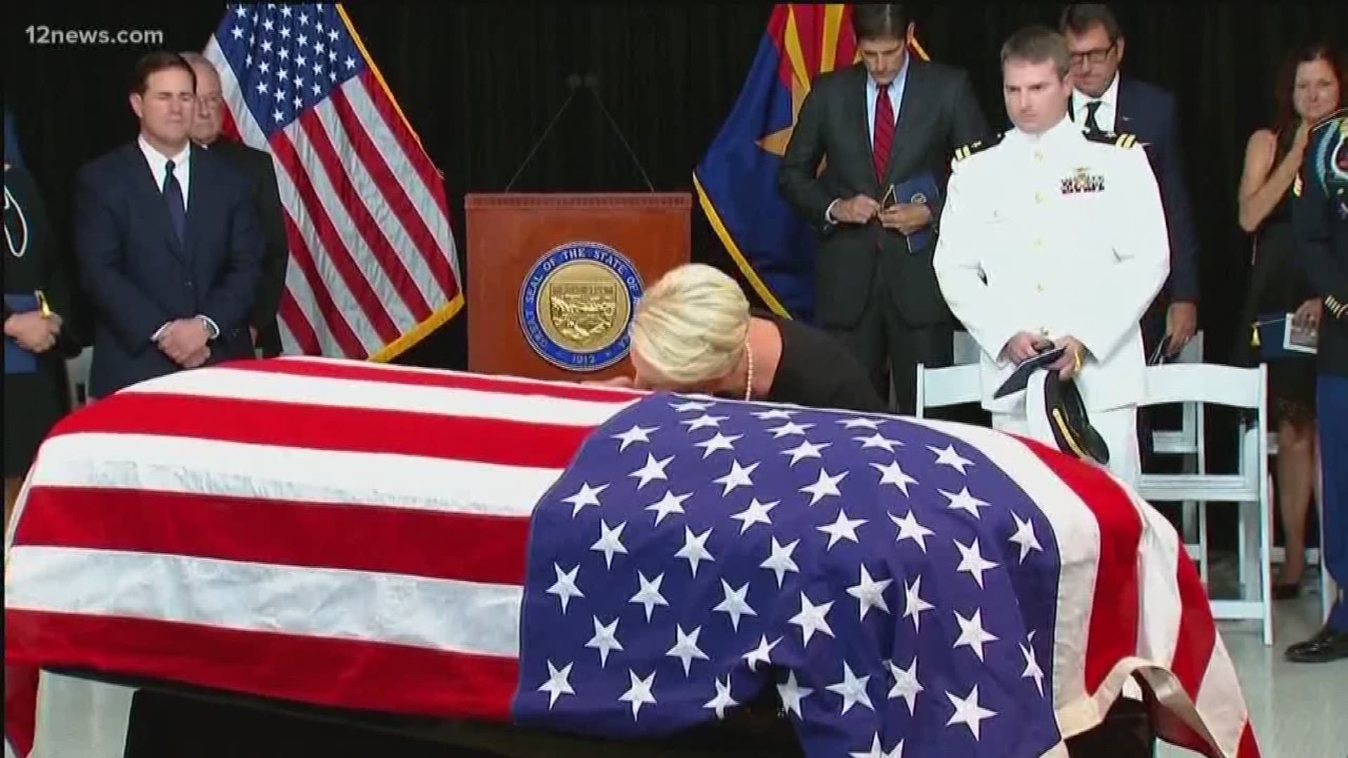 The McCain family says their goodbyes, leaving in peace and comforting one another.