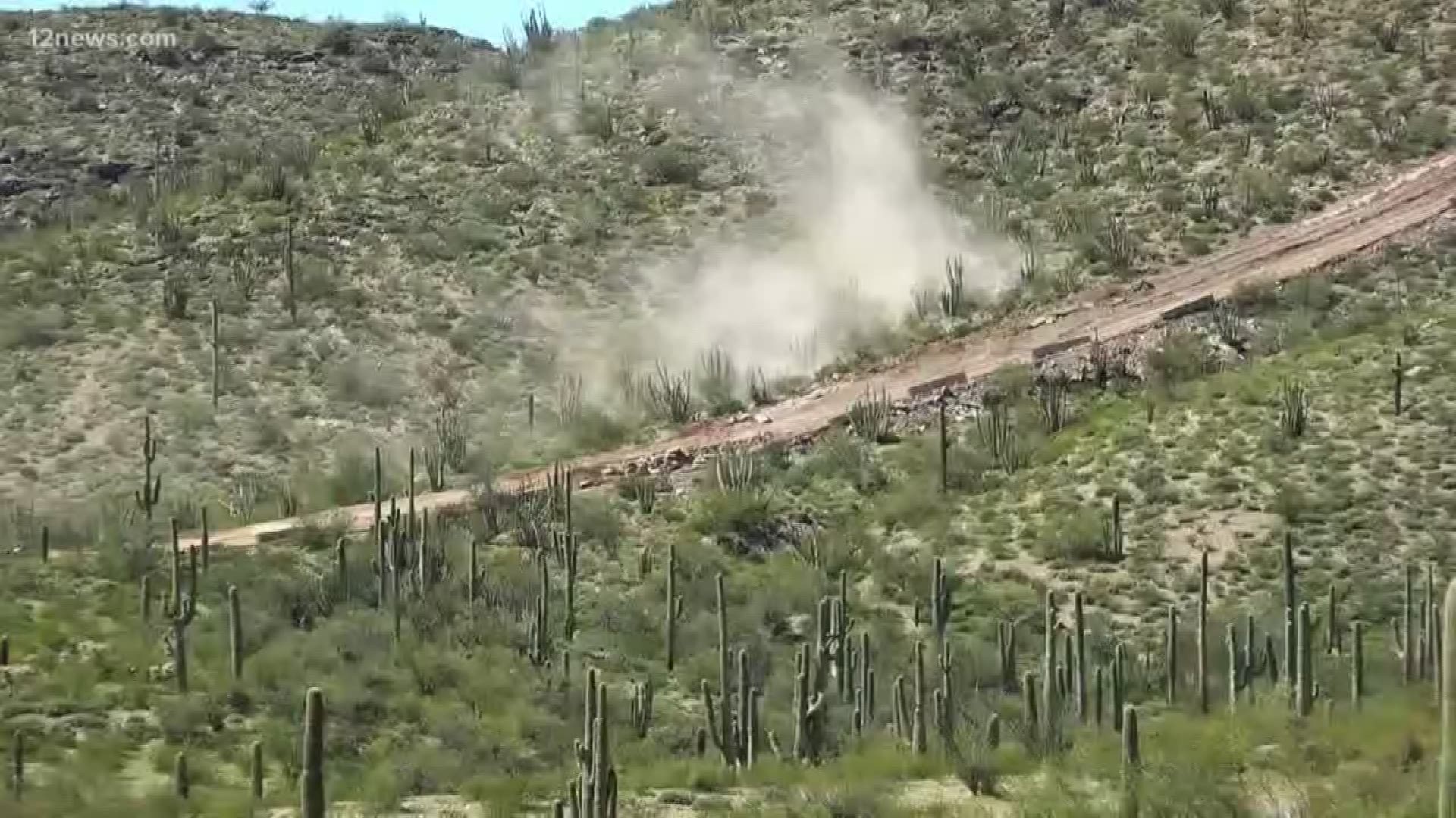 Small explosions were set off along the southern border with Mexico in Organ Pipe National Monument. The border patrol was clearing land for the border wall.