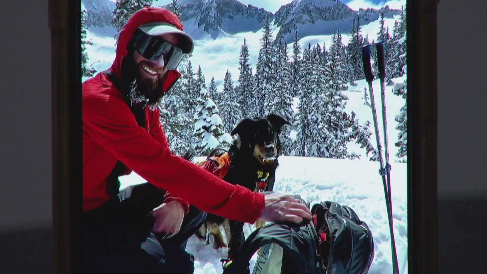 Jacob Dalbey was skiing with 2 of his friends and his dog Ullr when they were caught in a slide in Gunnison County. Dalbey believes his dog survived the avalanche.