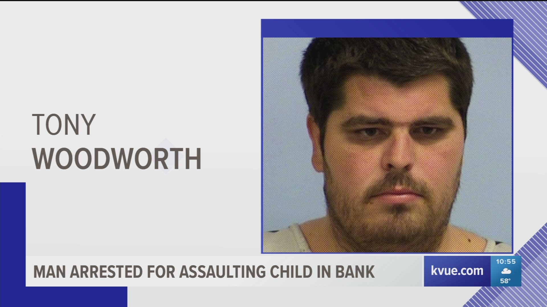 Tony Woodworth is accused of targeting a nine-year-old boy at an Austin bank in mid-August.