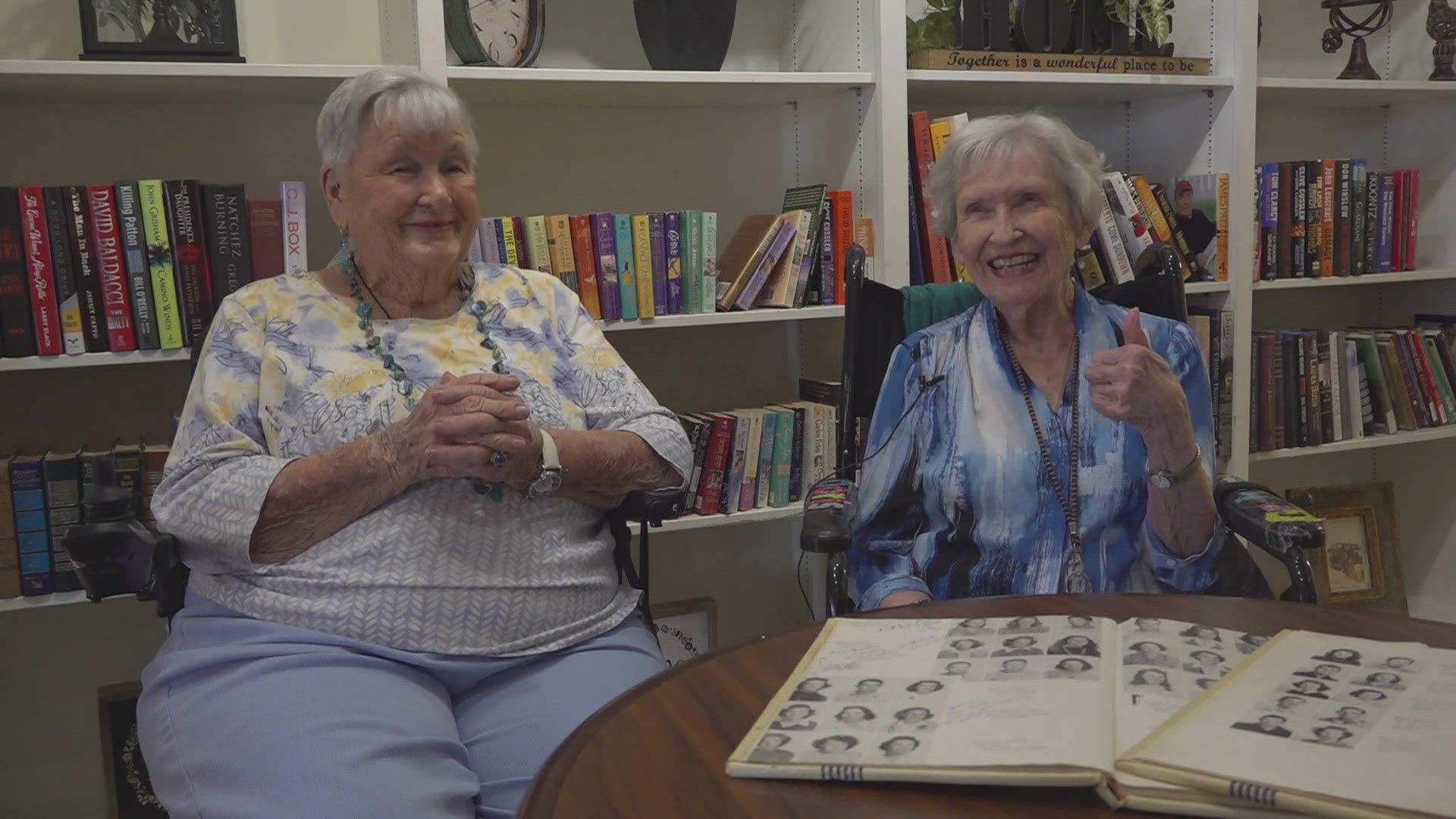 At the age of 95, the two met again thanks to a meal at Brookdale Senior Living in Midland. They reflected on old times at Midland High and life together now.