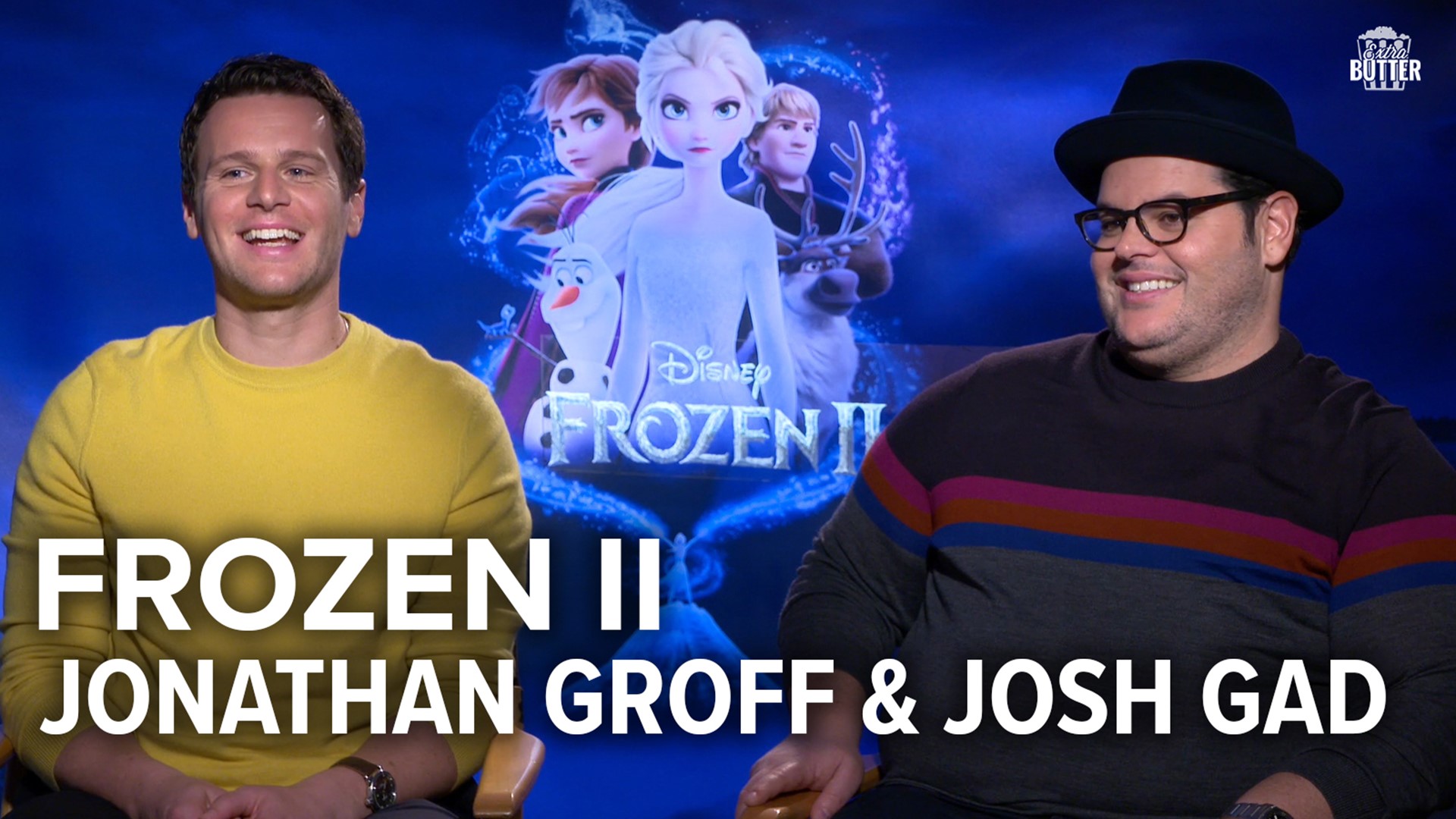 Josh Gad and Jonathan Groff talk about the new epic songs in 'Frozen 2' including an 80's power ballad for Kristoff.