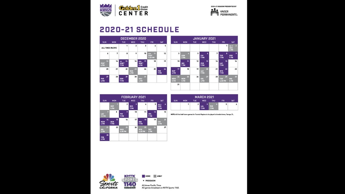 Sacramento Kings Schedule Printable - www.organize365.net
