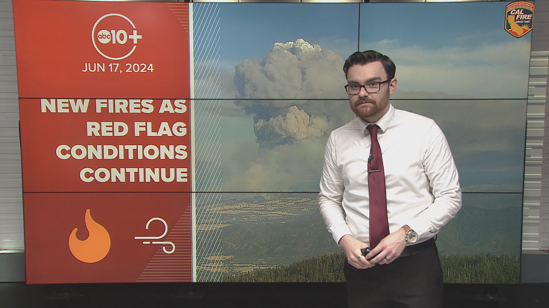 Red Flag Warning continues across the Central Valley with numerous new fires in Northern California alone. ABC10 meteorologist Brenden Mincheff has the forecast.