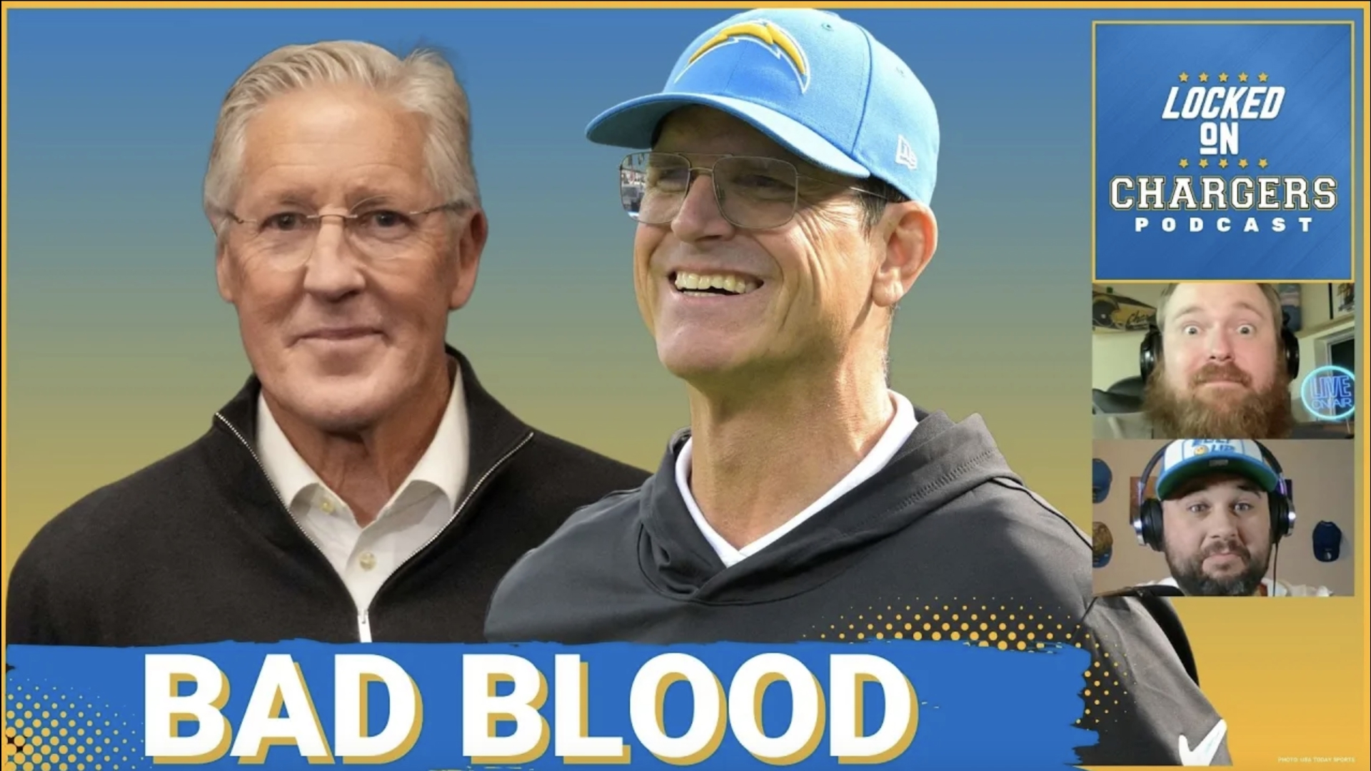 Rivalry Reignited Pete Carroll and Chargers Coach Jim Harbaugh Have