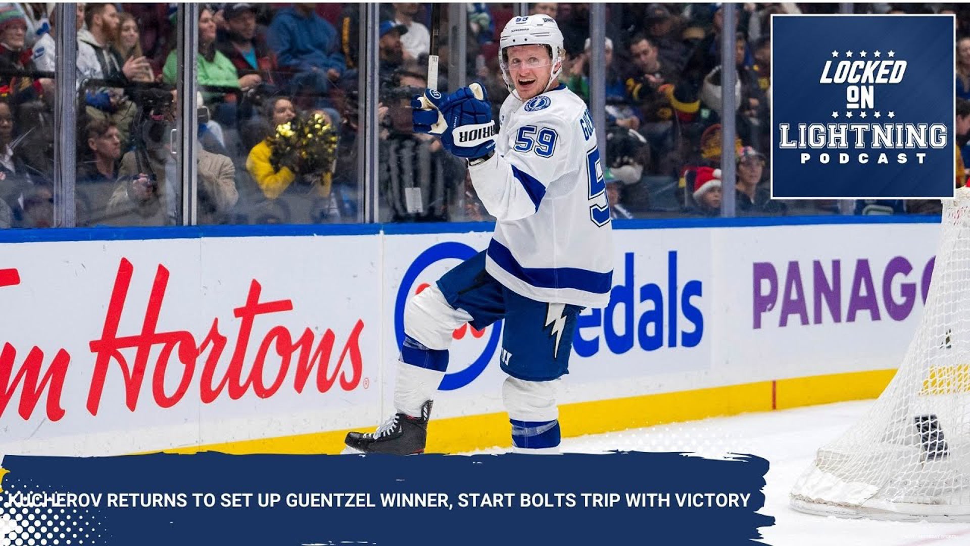 The Lightning benefitted from the return of Nikita Kucherov and Mitchell Chaffee in a 4-2 win to begin their four-game West Coast road trip.