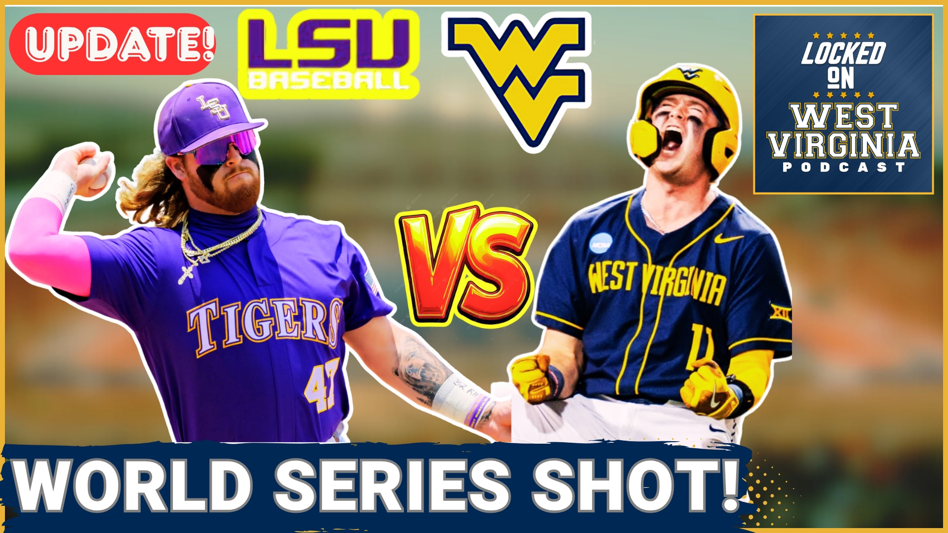 Mountaineer Paul from Locked On West Virginia is FIRED UP, and Morgantown’s ready to EXPLODE as WVU will Face LSU with a College World Series Birth on the line!