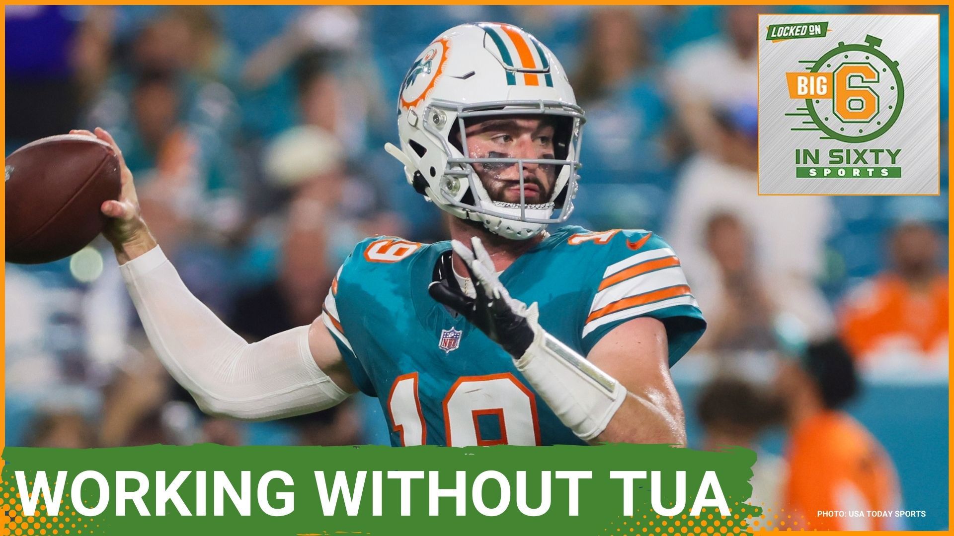 The Dolphins will try to stay winners while Tua Tagovailoa is out and the Chiefs bring back Kareem Hunt. Wisconsin will play with a new quarterback this week.