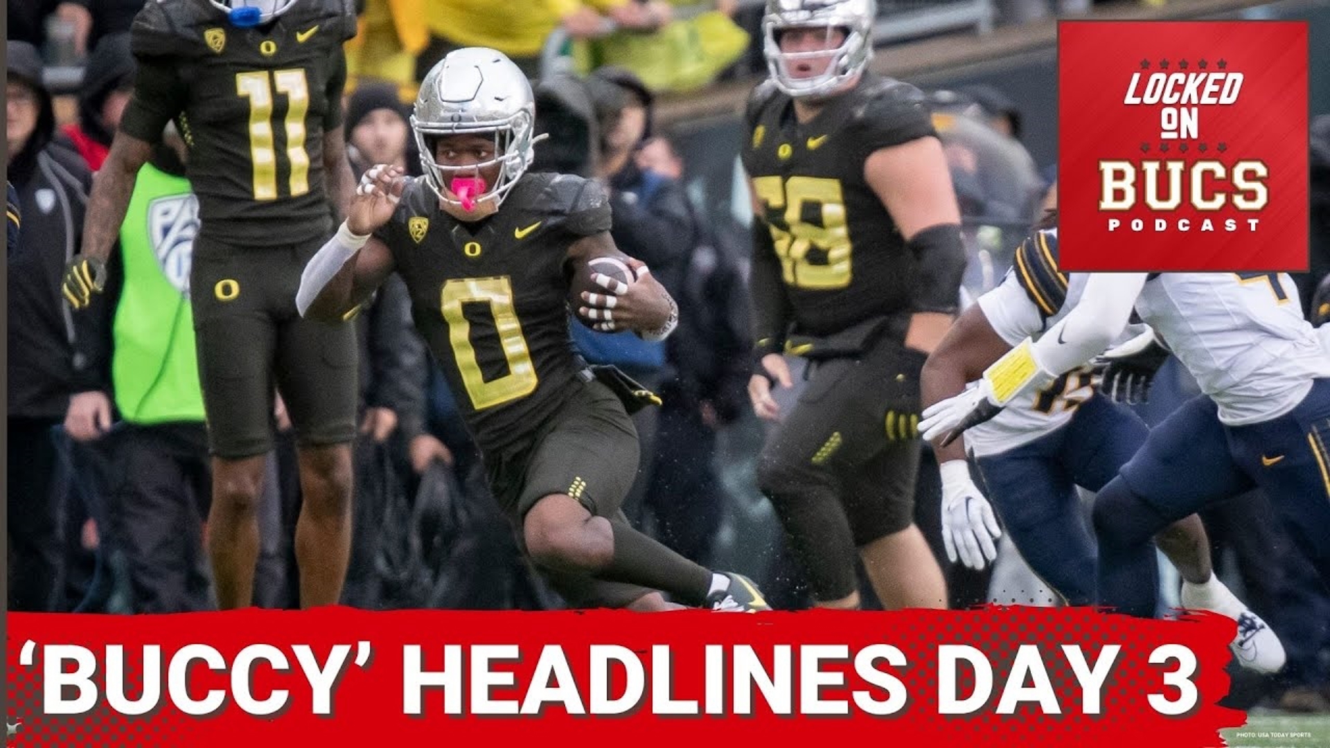 Tampa Bay Buccaneers opened up day three of the NFL Draft by drafting Oregon Ducks running back Bucky Irving to team up with Rachaad White and Chase Edmonds