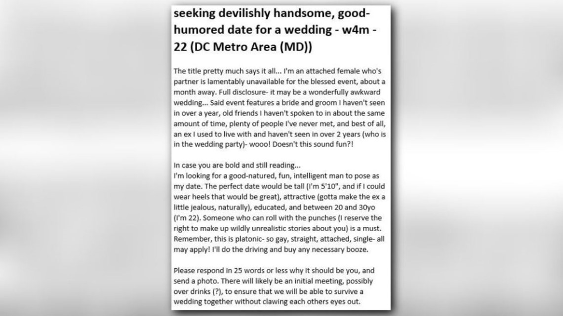 In Need Of A Wedding Date She Turned To Craigslist And Found Her Future Husband Wtsp Com