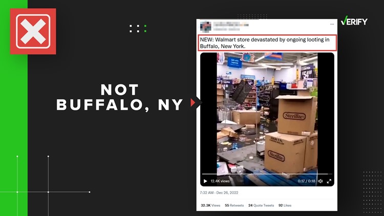 Video claiming to show Buffalo Walmart looting during blizzard is over two years old