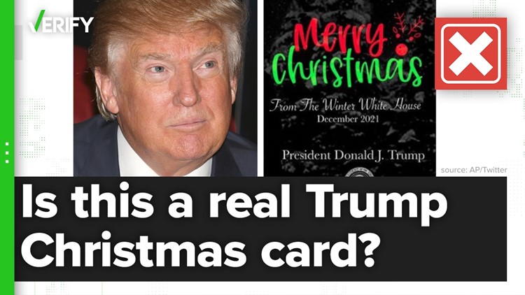 Fact-checking if the Christmas card claiming to be from former President Trump is real.